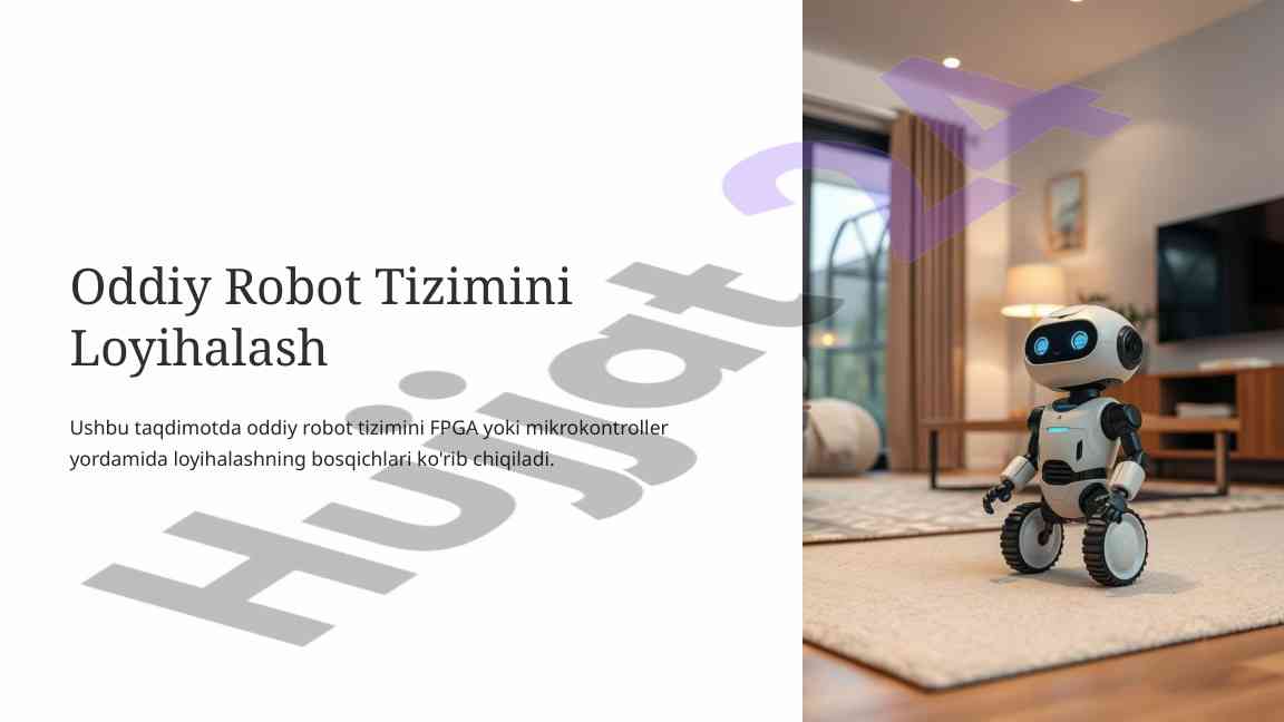 Oddiy robot tizimini loyihalash va asosiy komponentlar