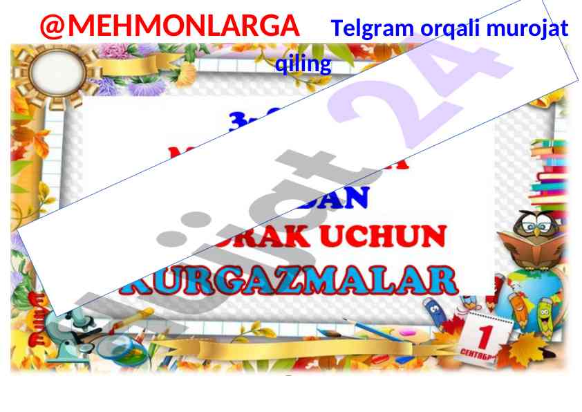 Kurgazmalar mavzulashtirilgan 3-chorak uchun
