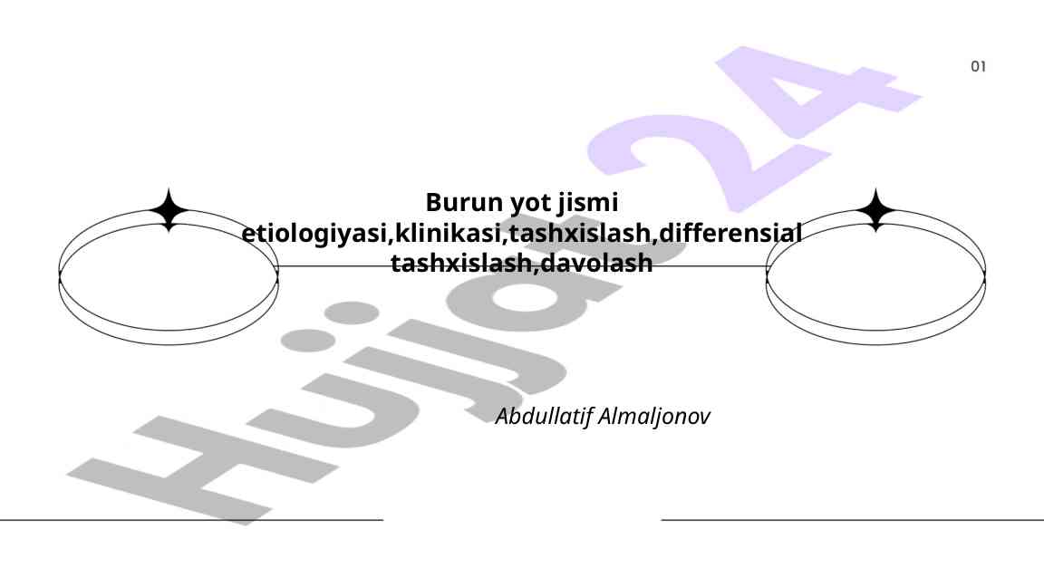 Burun yot jismi etiologiyasi va klinikasi