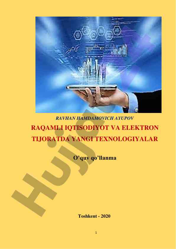 Yangi texnologiyalar raqamli iqtisodiyotda o‘quv qo‘llanma