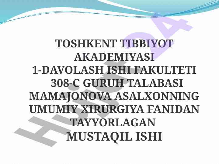 Dezinfeksiya uchun kimyoviy vositalar tahlili