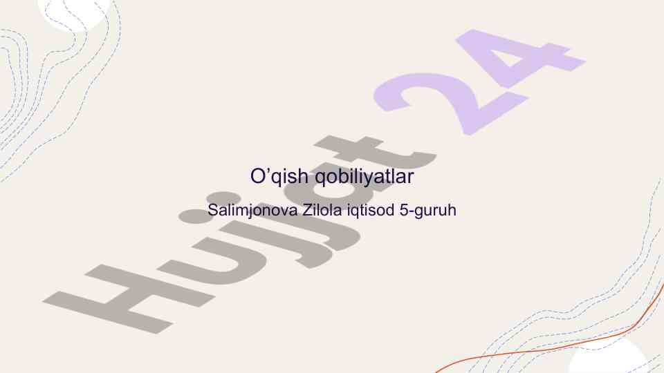 O'qish qobiliyatlarini rivojlantirish bo'yicha reja