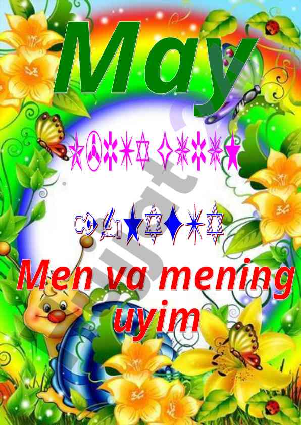 May oyligi mavzusida o‘rta guruhlar uchun qo‘llanma