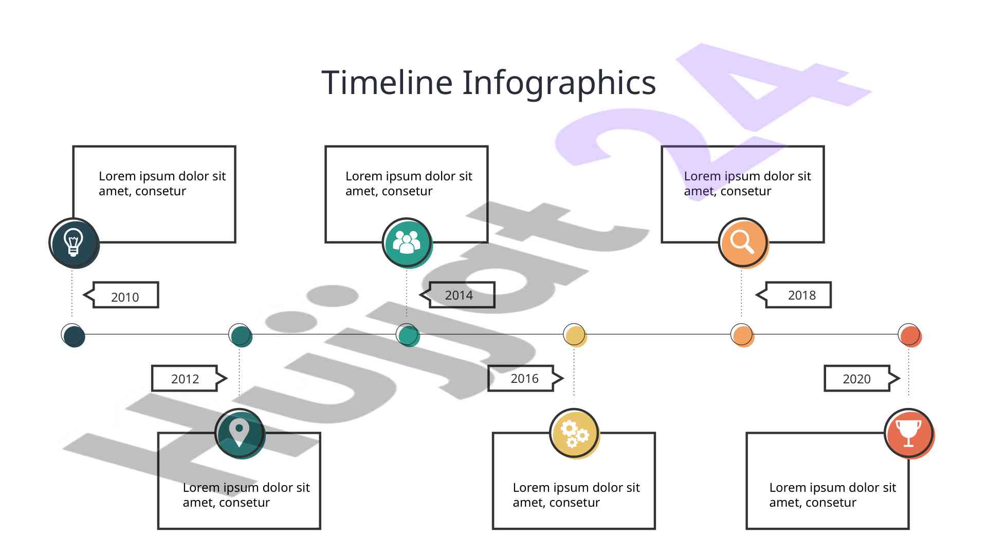 Timeline infographics overview and analysis