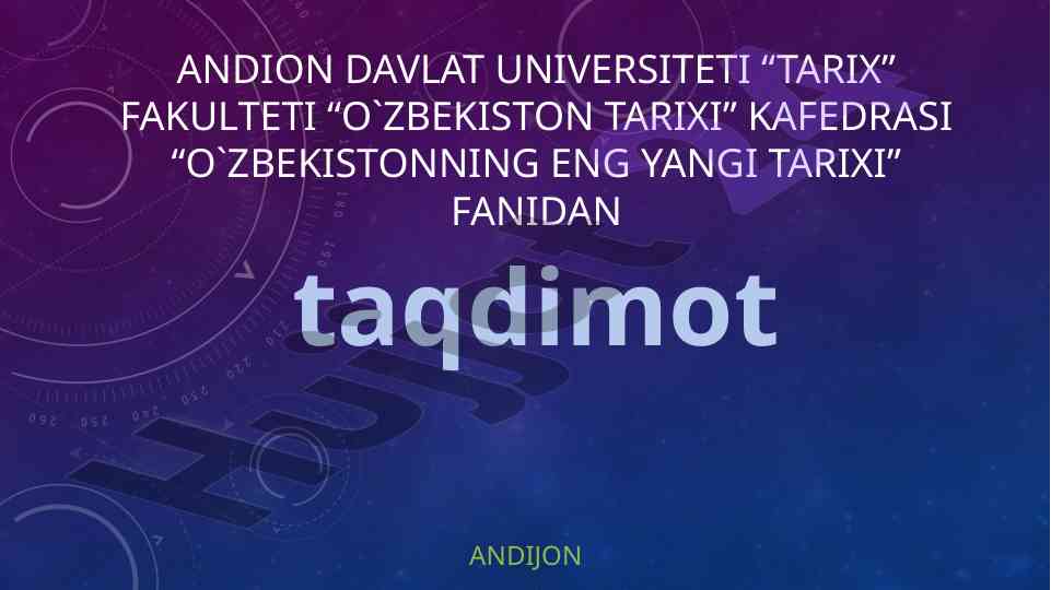 O‘zbekistonning o‘ziga xos istiqlol va taraqqiyot yo‘li