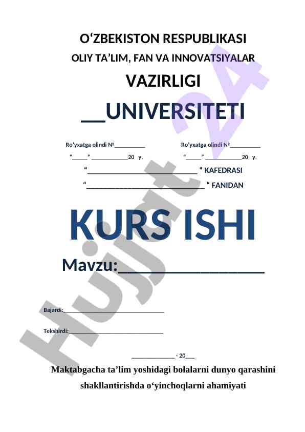Maktabgacha Ta’lim Yoshidagi Bolalarda O'yin Texnologiyasi