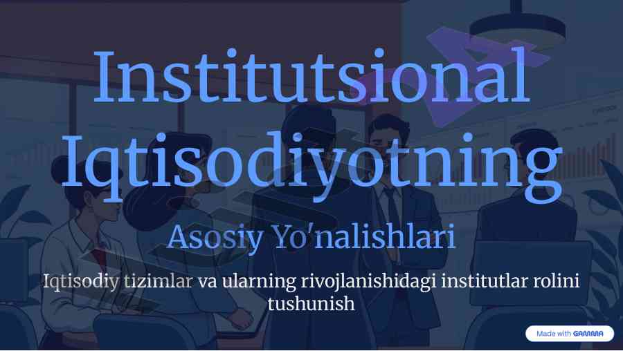 Özbekiston tarixi asoslari va davrlaring tahlili