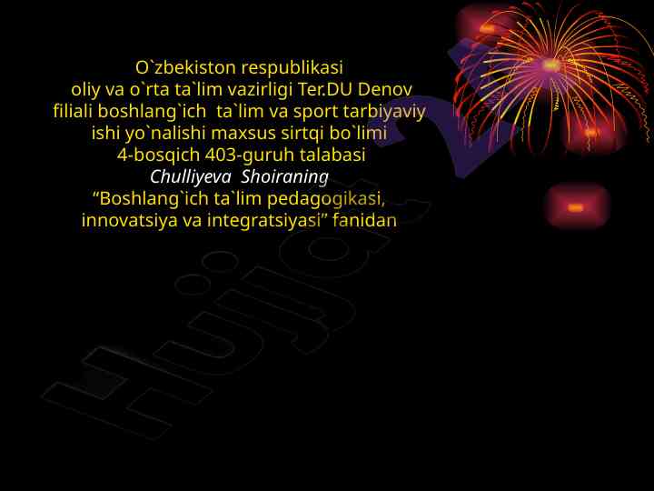 Boshlang‘ich ta`lim pedagogikasi va innovatsiyasi