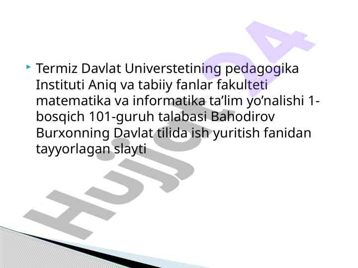 Tavsifnoma va tavsiyanoma matni asoslari