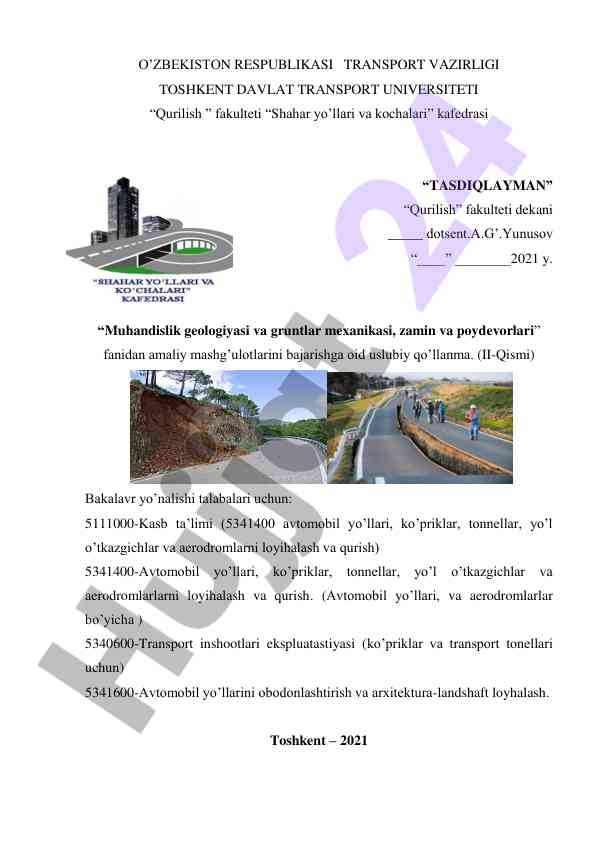 Muhandislik geologiyasi va gruntlar mexanikasi qo‘llanmasi
