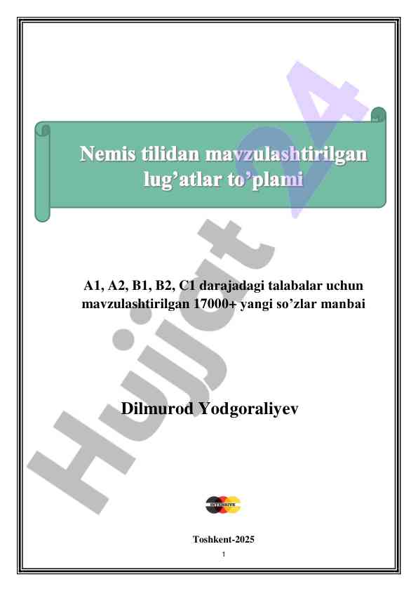 Nemis tili mavzulashtirilgan lug’at