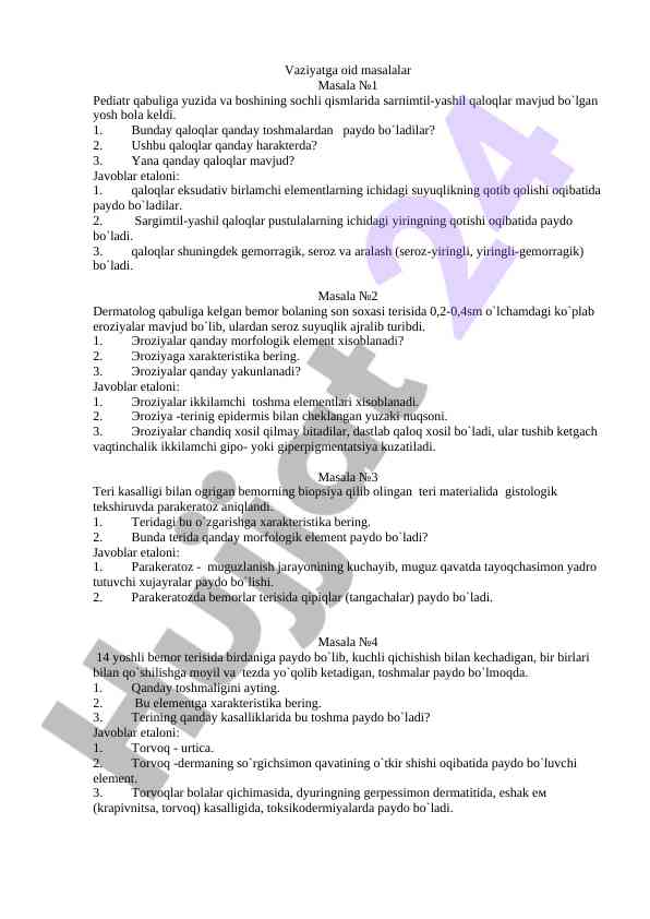 Bola terisidagi qaloqlar va eroziyalar tahlili
