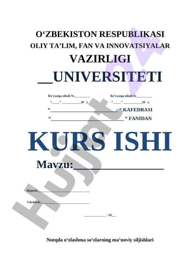 O‘zlashma So‘zlarning Ma’noviy Siljishlari